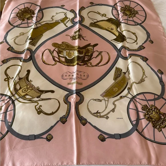 Hermès Pink and Gold Scarf - Picture 3 of 8